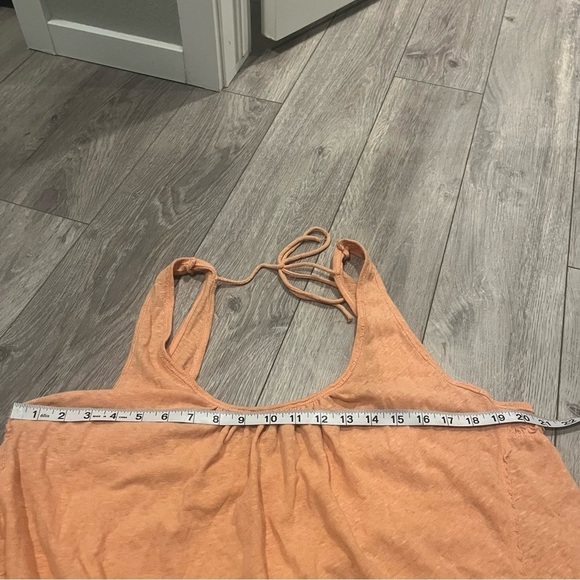 Free People Low Back Orange Flowy Oversized Tank - Picture 2 of 7